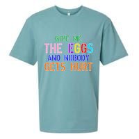 Give Me The Eggs and Nobody Gets Hurt Easter Egg Hunt Sueded Cloud Jersey T-Shirt