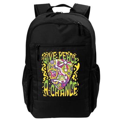 Give Peace A Chance Hippie Guitar Pick Backpack