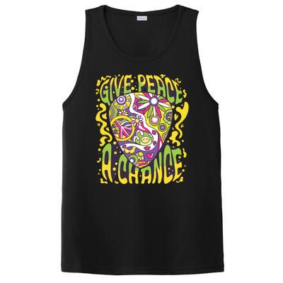 Give Peace A Chance Hippie Guitar Pick PosiCharge Competitor Tank