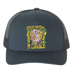 Give Peace A Chance Hippie Guitar Pick Yupoong Adult 5-Panel Trucker Hat