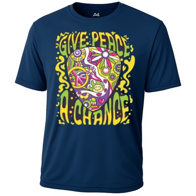 Give Peace A Chance Hippie Guitar Pick Performance Shirt