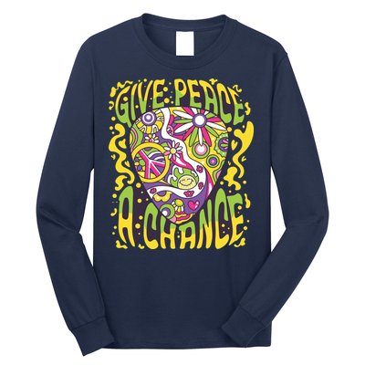 Give Peace A Chance Hippie Guitar Pick Long Sleeve Shirt