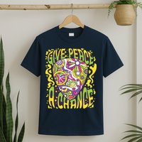Give Peace A Chance Hippie Guitar Pick T-Shirt