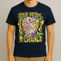 Give Peace A Chance Hippie Guitar Pick T-Shirt
