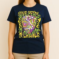 Give Peace A Chance Hippie Guitar Pick T-Shirt