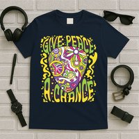 Give Peace A Chance Hippie Guitar Pick T-Shirt