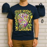 Give Peace A Chance Hippie Guitar Pick T-Shirt