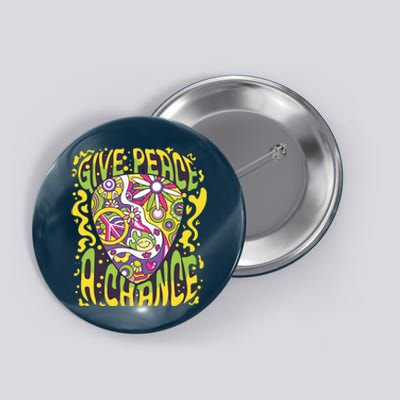 Give Peace A Chance Hippie Guitar Pick Button