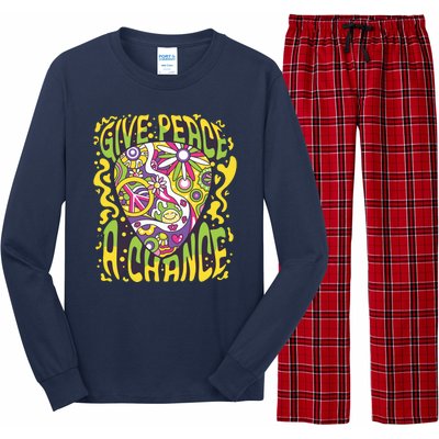 Give Peace A Chance Hippie Guitar Pick Long Sleeve Pajama Set