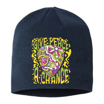 Give Peace A Chance Hippie Guitar Pick Sustainable Beanie