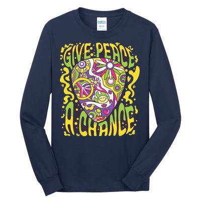 Give Peace A Chance Hippie Guitar Pick Tall Long Sleeve T-Shirt