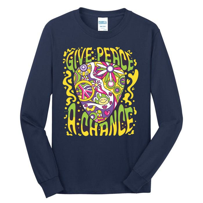 Give Peace A Chance Hippie Guitar Pick Tall Long Sleeve T-Shirt