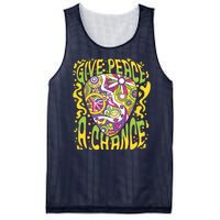 Give Peace A Chance Hippie Guitar Pick Mesh Reversible Basketball Jersey Tank