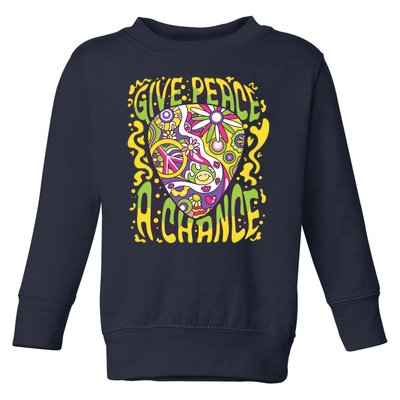 Give Peace A Chance Hippie Guitar Pick Toddler Sweatshirt