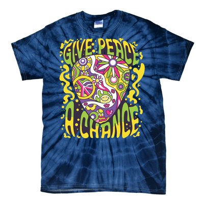 Give Peace A Chance Hippie Guitar Pick Tie-Dye T-Shirt