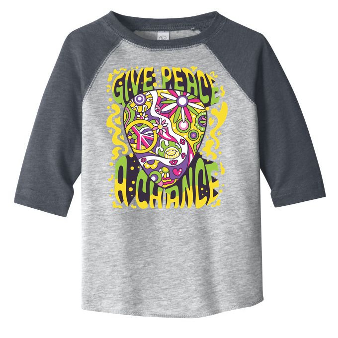Give Peace A Chance Hippie Guitar Pick Toddler Fine Jersey T-Shirt