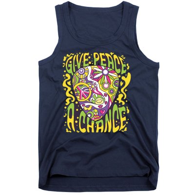 Give Peace A Chance Hippie Guitar Pick Tank Top