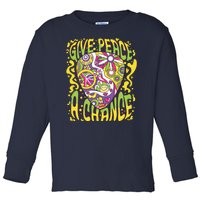 Give Peace A Chance Hippie Guitar Pick Toddler Long Sleeve Shirt