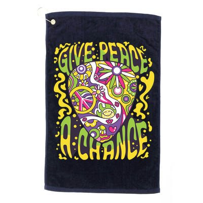 Give Peace A Chance Hippie Guitar Pick Golf Towel