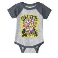 Give Peace A Chance Hippie Guitar Pick Infant Baby Jersey Bodysuit