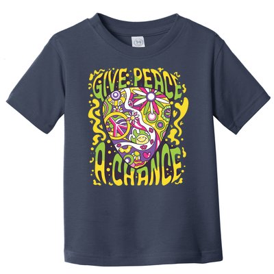 Give Peace A Chance Hippie Guitar Pick Toddler T-Shirt