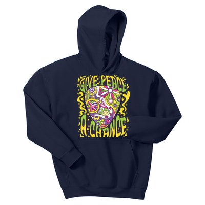 Give Peace A Chance Hippie Guitar Pick Kids Hoodie