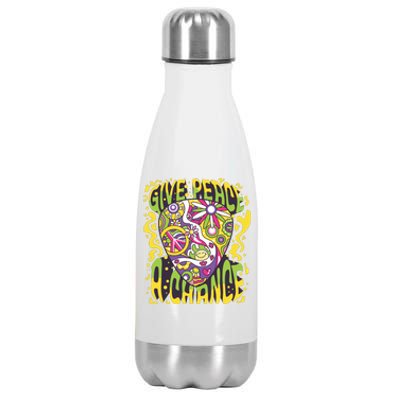 Give Peace A Chance Hippie Guitar Pick Stainless Steel Insulated Water Bottle