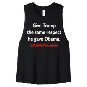 Give Trump The Same Respect He Gave Obama Women's Racerback Cropped Tank