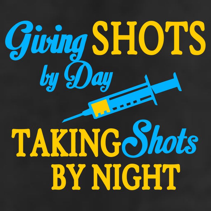 Givings Shots By Day and Taking Shots By Night Nurse Cool Comfort Performance Bucket Hat