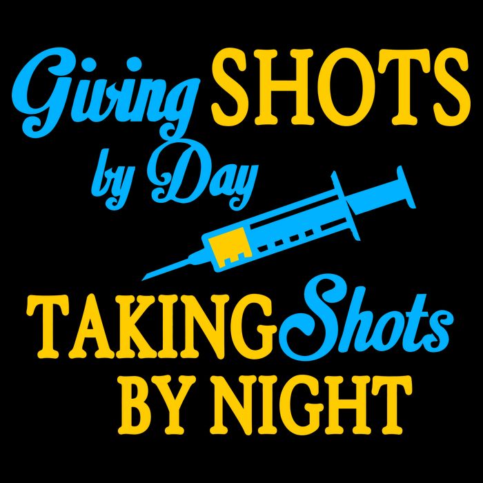 Givings Shots By Day and Taking Shots By Night Nurse Impact Tech Backpack