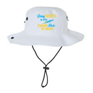 Givings Shots By Day and Taking Shots By Night Nurse Legacy Cool Fit Booney Bucket Hat