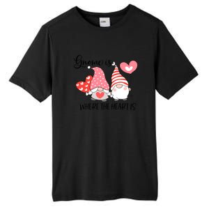 Gnome Is Where The Heart Is Gift For Valentine Day Tall Fusion ChromaSoft Performance T-Shirt