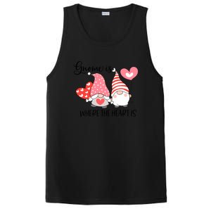 Gnome Is Where The Heart Is Gift For Valentine Day PosiCharge Competitor Tank