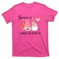 Gnome Is Where The Heart Is Gift For Valentine Day T-Shirt