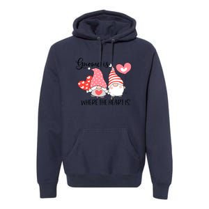 Gnome Is Where The Heart Is Gift For Valentine Day Premium Hoodie