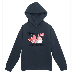 Gnome Is Where The Heart Is Gift For Valentine Day Urban Pullover Hoodie