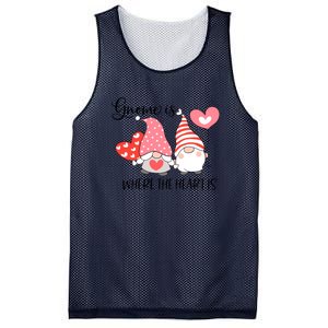 Gnome Is Where The Heart Is Gift For Valentine Day Mesh Reversible Basketball Jersey Tank