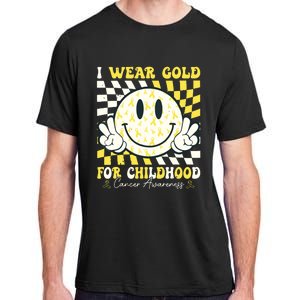 Groovy I Wear Gold For Childhood Cancer Awareness Ribbon Adult ChromaSoft Performance T-Shirt