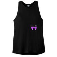 God Is Within Her She Will Not Fall Psalms 46:5 Front Back Ladies PosiCharge Tri-Blend Wicking Tank