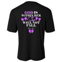 God Is Within Her She Will Not Fall Psalms 46:5 Front Back Performance Shirt