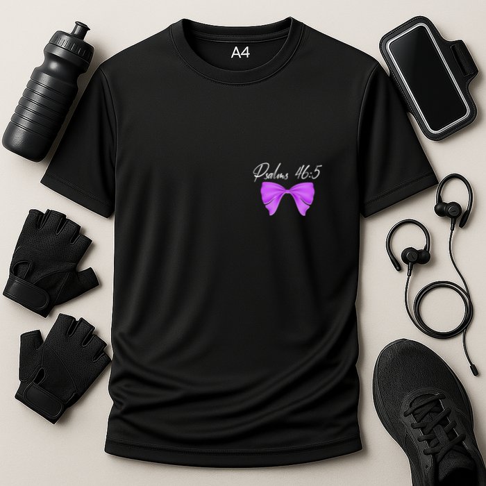 God Is Within Her She Will Not Fall Psalms 46:5 Front Back Performance Shirt