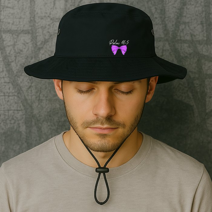 God Is Within Her She Will Not Fall Psalms 46:5 Front Back Bucket Hat