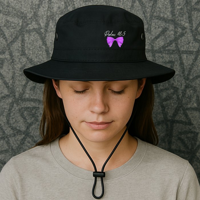 God Is Within Her She Will Not Fall Psalms 46:5 Front Back Bucket Hat