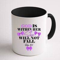 God Is Within Her She Will Not Fall Psalms 46:5 Front Back Mug