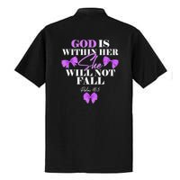 God Is Within Her She Will Not Fall Psalms 46:5 Front Back Dry Zone Grid Polo