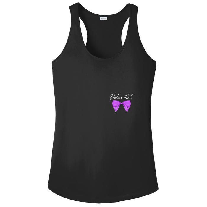 God Is Within Her She Will Not Fall Psalms 46:5 Front Back Ladies PosiCharge Competitor Racerback Tank
