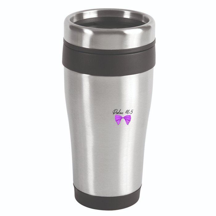 God Is Within Her She Will Not Fall Psalms 46:5 Front Back 16oz Travel Tumbler