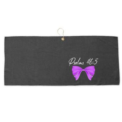 God Is Within Her She Will Not Fall Psalms 46:5 Front Back Large Microfiber Waffle Golf Towel