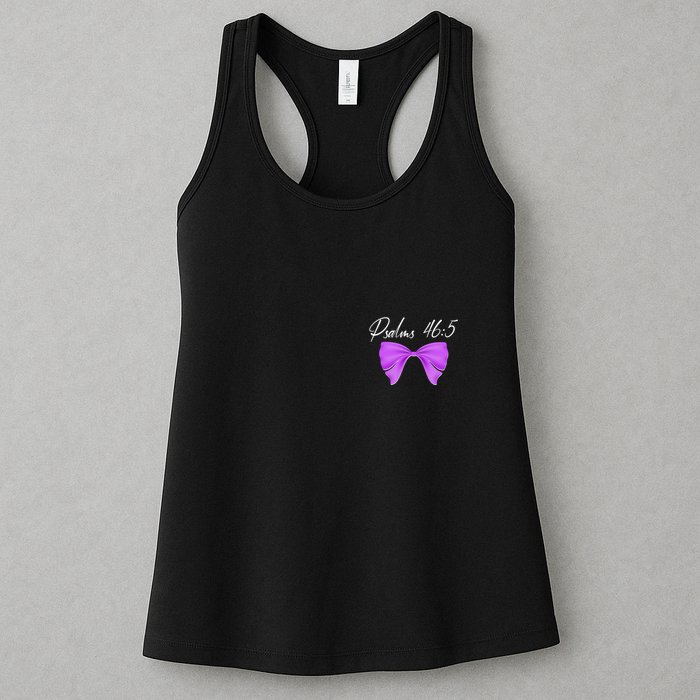 God Is Within Her She Will Not Fall Psalms 46:5 Front Back Womens Tank Top