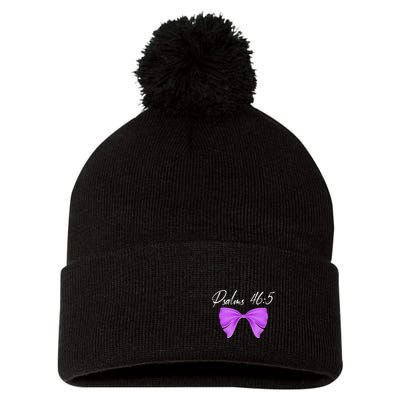 God Is Within Her She Will Not Fall Psalms 46:5 Front Back Pom Pom 12in Knit Beanie